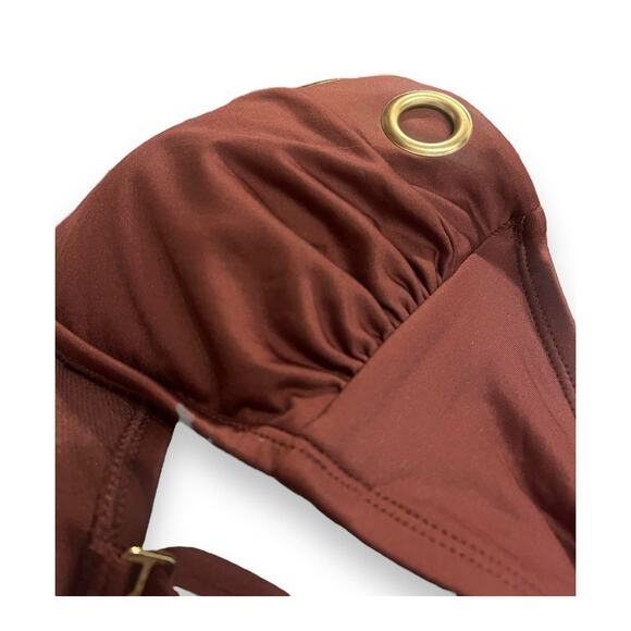 Gibson Latimer Bandeau Grommet Bikini Swim Top | Sz M, Bronze Brown - Picture 5 of 6